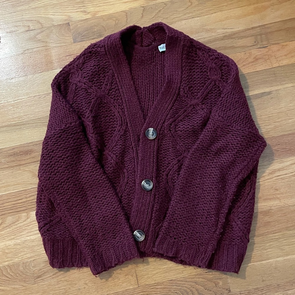 Maroon cozy cardigan